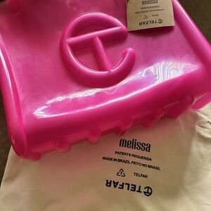Large pink Telfar tote